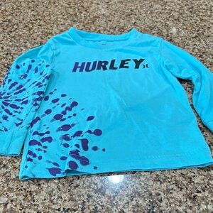 Hurley Kids Aqua and Purple Long Sleeve Tee
